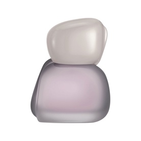 Kylie Fragrance EDP in a frosted lilac and grey stacked pebble-shaped bottle with matte finish