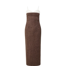 Tweed Contrast Fitted Dress