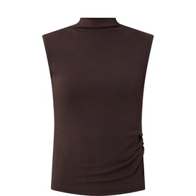Ruched Turtleneck Top