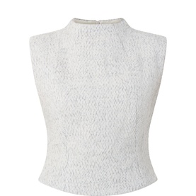 Structured Tweed Top