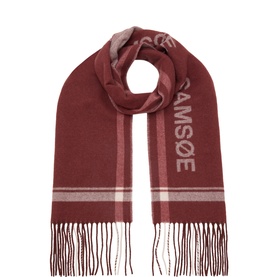 Melia Logo Check Fringed Scarf