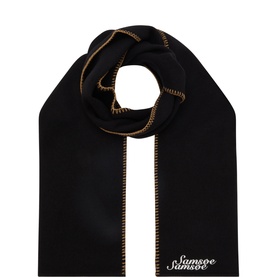 Katia Logo Contrast Trim Scarf