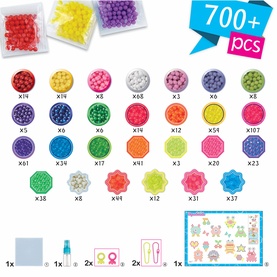 Sylvanian Families 700+ piece multi-coloured water bead craft set with activity sheets, tools, and sorted colour bead packs
