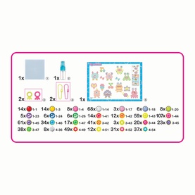 Sylvanian Families 3799 Access 3814 multi craft activity set contents showing beads, tools, and instruction guide