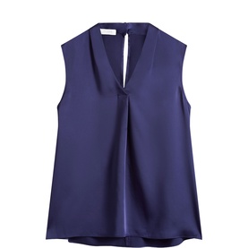 Alora Satin Keyole Blouse
