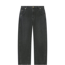 Relaxed Mid-Rise Barrel Leg Jeans