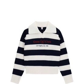 Club Logo Striped Rugby Shirt