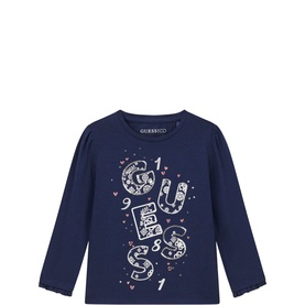 Embellished Logo Long-Sleeved Top