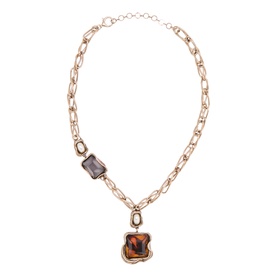 Ricetta Chain Gemstone Pendant Necklace