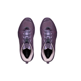 Pair of purple ECCO trainers shown from above, featuring lace-up fastening, padded collar and chunky dark sole