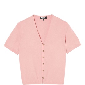 Ribbed Trim Knitted Cardigan