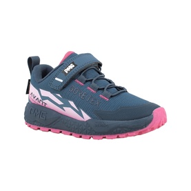 Primigi 3509 kids trainer in pink and blue with velcro strap, Gore-Tex branding, and pink chunky sole