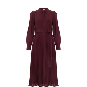 Ren Check Pleated Shirt Dress