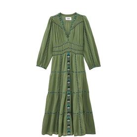 Pahina Embroidered Flared Dress
