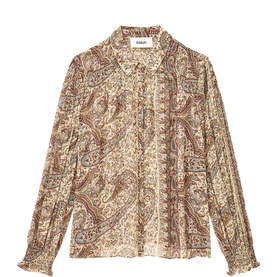 Cleo Pasisley Ruffle Shirt
