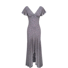 Amina Floral Flared Tea Dress
