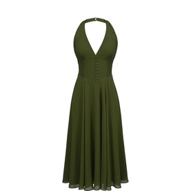 Coco Floral Lace Halter Flared Dress
