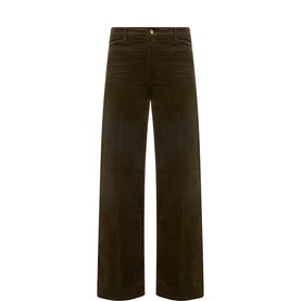 Le Slim Palazzo Corduroy Wide-Leg Trousers