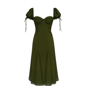 Marceline Ruched Flared Dress