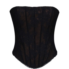 Mira Floral Lace Longline Corset Top