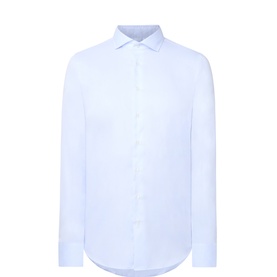 Twill Slim Fit Single-Cuff Formal Shirt