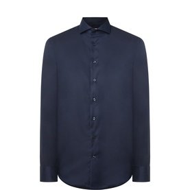 Twill Slim Fit Single-Cuff Formal Shirt