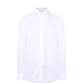Twill Slim Fit Single-Cuff Formal Shirt