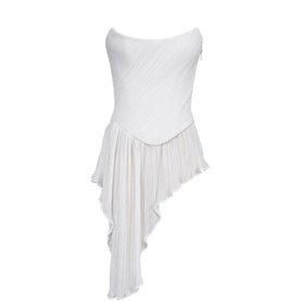 Renata Pleated Strapless Corset Top