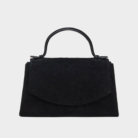 Suede Top Handle Bag