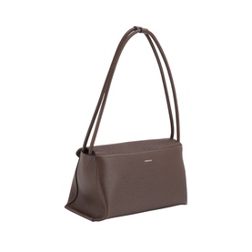 Wandler shoulder bag in Soil Caviar caviar-textured calf leather, structured silhouette with twin flat top handles and no visible hardware.
