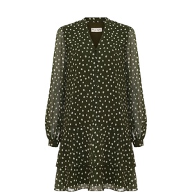Alma Spot Swing Mini Flared Dress