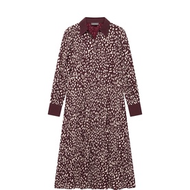 Animal Print Shirt Dress
