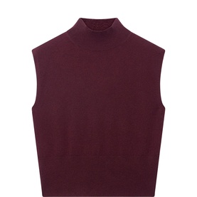 Ribbed Trim Knitted Top