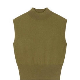 Ribbed Trim Knitted Top