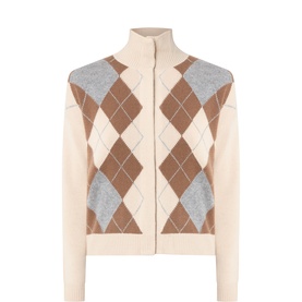 Pacche Diamond-Knitted Cardigan