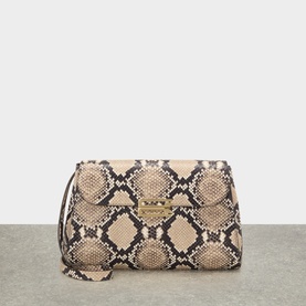 Dorian Snake Print Trapeze Shoulder Bag