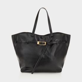 Elly Buckled Small Leather Tote Bag