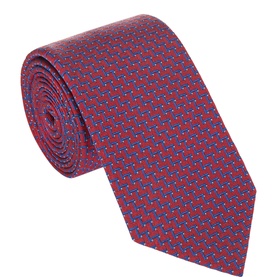 Geometric Print Silk Tie