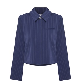 Vito Zip Pinstripe Blazer