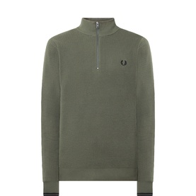 Half-Zip Waffle Logo Sweatshirt