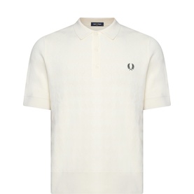 Laurel Wreath Logo Knitted Polo Shirt