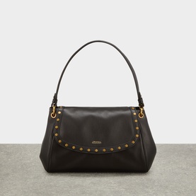 Chany M Studded Leather Shoulder Bag