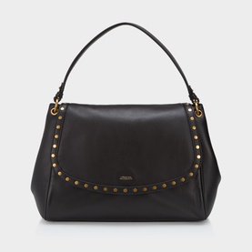 Chany XL Studded Leather Shoulder Bag
