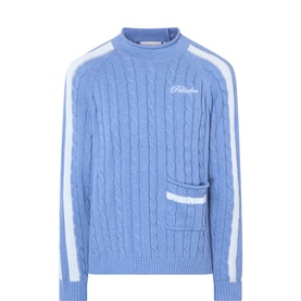Pocket Logo Cable Knit Sweater