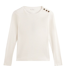 Tamsin Button Detail Ribbed Top