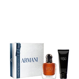 Armani Beauty Stronger With You Intensely & Shower Gel Gift Set 50ml, eau de parfum bottle and shower gel tube in gift box