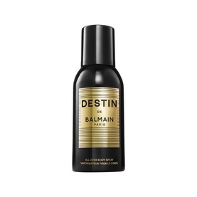 Balmain Destin de Balmain All-Over Body Spray in black aerosol can with gold label detail