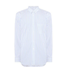 Striped Patch Pocket Casual Shirt