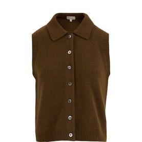 Compact Knitted Collar Waistcoat