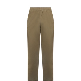 Gramicci Casual Trouser in Seaweed Pigment, elasticated waistband, relaxed straight leg, 100% cotton